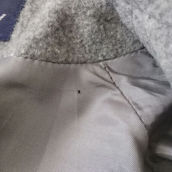 Herman Kay Vintage Gray Wool Blend Classic Button Front Peacoat Women's Size 10 - Picture 7 of 12